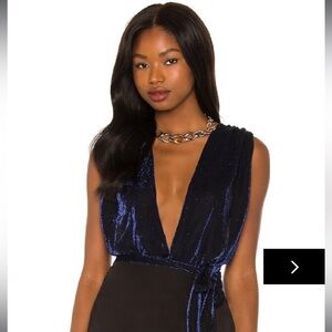 superdown | priya cross back bodysuit
